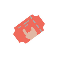 Poster - Concert ticket icon. Simple color vector elements of rock n roll icons for ui and ux, website or mobile application