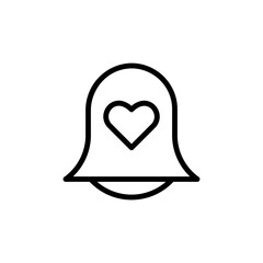 Poster - Bell, wedding icon. Simple line, outline vector elements of marriage icons for ui and ux, website or mobile application