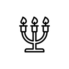 Poster - Candles, wedding icon. Simple line, outline vector elements of marriage icons for ui and ux, website or mobile application
