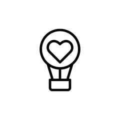 Poster - Air balloon, wedding icon. Simple line, outline vector elements of marriage icons for ui and ux, website or mobile application