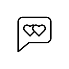 Poster - Chat bubble, wedding icon. Simple line, outline vector elements of marriage icons for ui and ux, website or mobile application