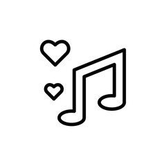 Poster - Music, note, wedding icon. Simple line, outline vector elements of marriage icons for ui and ux, website or mobile application