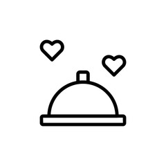 Poster - Service, wedding dinner icon. Simple line, outline vector elements of marriage icons for ui and ux, website or mobile application
