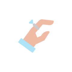 Poster - Hand, ring, wedding icon. Simple color vector elements of marriage icons for ui and ux, website or mobile application
