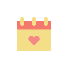 Poster - Calendar, wedding icon. Simple color vector elements of marriage icons for ui and ux, website or mobile application