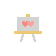 Poster - Blackboard, wedding icon. Simple color vector elements of marriage icons for ui and ux, website or mobile application