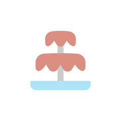 Poster - Chocolate fountain, wedding icon. Simple color vector elements of marriage icons for ui and ux, website or mobile application