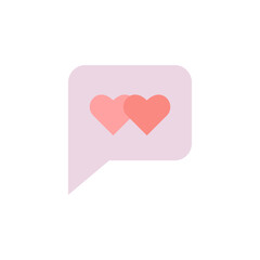 Poster - Chat bubble, wedding icon. Simple color vector elements of marriage icons for ui and ux, website or mobile application