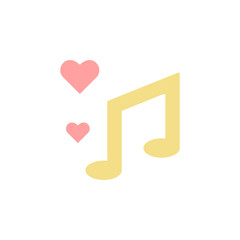Poster - Music, note, wedding icon. Simple color vector elements of marriage icons for ui and ux, website or mobile application