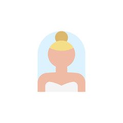 Poster - Bride, wedding icon. Simple color vector elements of marriage icons for ui and ux, website or mobile application