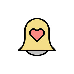 Poster - Bell, wedding icon. Simple color with outline vector elements of marriage icons for ui and ux, website or mobile application