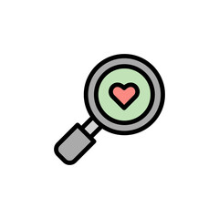 Aufkleber - Search, wedding icon. Simple color with outline vector elements of marriage icons for ui and ux, website or mobile application