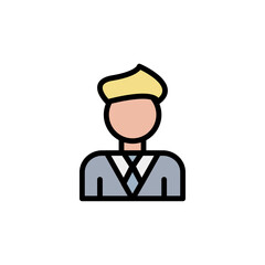 Poster - Groom, wedding icon. Simple color with outline vector elements of marriage icons for ui and ux, website or mobile application