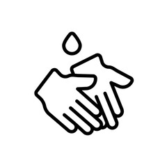 Poster - Washing hands icon. Simple line, outline vector elements of aqua icons for ui and ux, website or mobile application