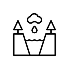 Poster - Pond, water, nature icon. Simple line, outline vector elements of aqua icons for ui and ux, website or mobile application