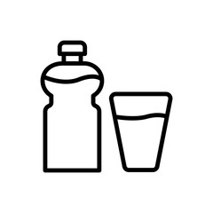 Poster - Water, bottle icon. Simple line, outline vector elements of aqua icons for ui and ux, website or mobile application