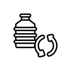 Poster - recycle, water drop icon. simple line, outline vector elements of aqua icons for ui and ux, website 