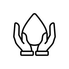Poster - Water, hands icon. Simple line, outline vector elements of aqua icons for ui and ux, website or mobile application