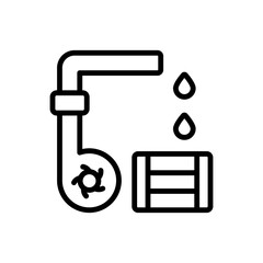 Poster - Hydratation, water icon. Simple line, outline vector elements of aqua icons for ui and ux, website or mobile application