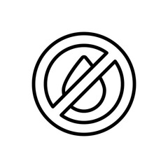 Poster - Prohibition, water icon. Simple line, outline vector elements of aqua icons for ui and ux, website or mobile application