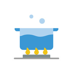 Poster - Boil, water, fire icon. Simple color vector elements of aqua icons for ui and ux, website or mobile application