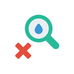 Poster - Dirty, search, drop icon. Simple color vector elements of aqua icons for ui and ux, website or mobile application
