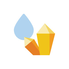 Poster - Mineral, water drop icon. Simple color vector elements of aqua icons for ui and ux, website or mobile application