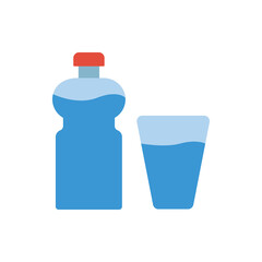 Poster - Water, bottle icon. Simple color vector elements of aqua icons for ui and ux, website or mobile application