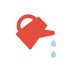 Poster - Watering can, drop icon. Simple color vector elements of aqua icons for ui and ux, website or mobile application