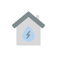 Poster - House, water, drop icon. Simple color vector elements of aqua icons for ui and ux, website or mobile application
