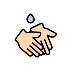 Poster - Washing hands icon. Simple color with outline vector elements of aqua icons for ui and ux, website or mobile application