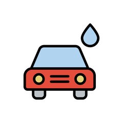 Poster - Wash, car, drop icon. Simple color with outline vector elements of aqua icons for ui and ux, website or mobile application