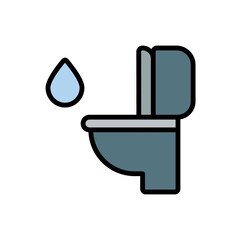 Poster - Wc, water icon. Simple color with outline vector elements of aqua icons for ui and ux, website or mobile application