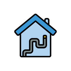 Poster - Pipes, water icon. Simple color with outline vector elements of aqua icons for ui and ux, website or mobile application