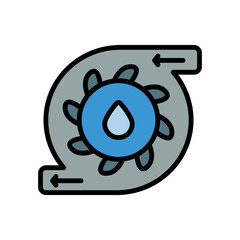 Poster - Filtre, water icon. Simple color with outline vector elements of aqua icons for ui and ux, website or mobile application