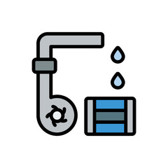 Poster - Hydratation, water icon. Simple color with outline vector elements of aqua icons for ui and ux, website or mobile application