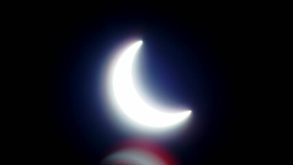 Wall Mural - rack focus shoot solar eclipse in the dubai desert. almost anular phase, full of the eclipse. rack f