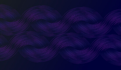 Poster - Purple dark blue lines background, abstract dynamic texture.
