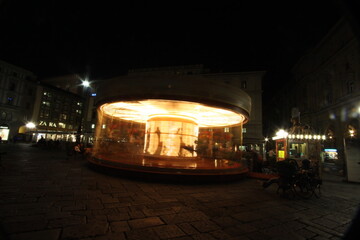 Wall Mural - Carousel at night