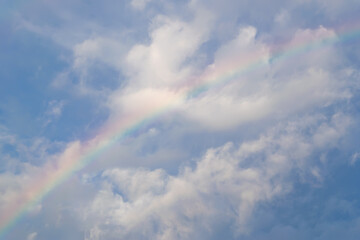 Rainbow in the sky after the rain.