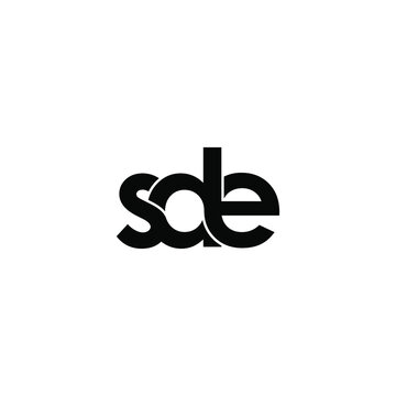 sde letter original monogram logo design