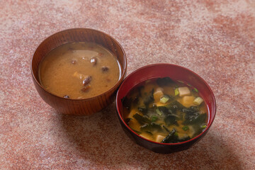 Poster - 味噌汁　Typical Japanese miso (fermented soy) soup