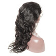 natural loose wave black human hair weft wigs on a fake model