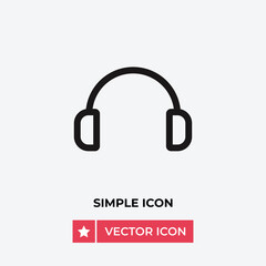 Wall Mural - Headphones icon vector. Headset sign