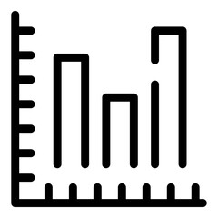 Poster - Trader graph chart icon. Outline trader graph chart vector icon for web design isolated on white background