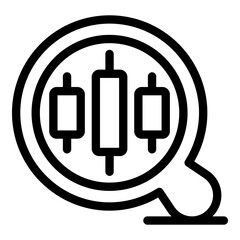 Poster - Trader magnifier icon. Outline trader magnifier vector icon for web design isolated on white background
