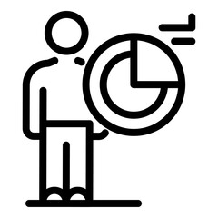 Poster - Working broker icon. Outline working broker vector icon for web design isolated on white background