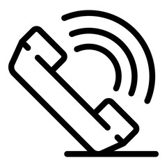 Poster - Broker call icon. Outline broker call vector icon for web design isolated on white background