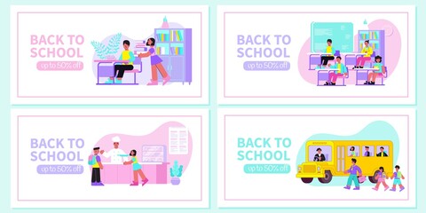 Sticker - School Flat Banners 