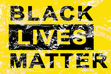 Poster - The inscription black lives matter with texture